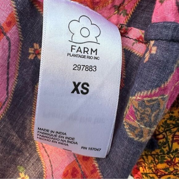 FARM RIO Patchwork Banana Blouse Size XS - Picture 10 of 11